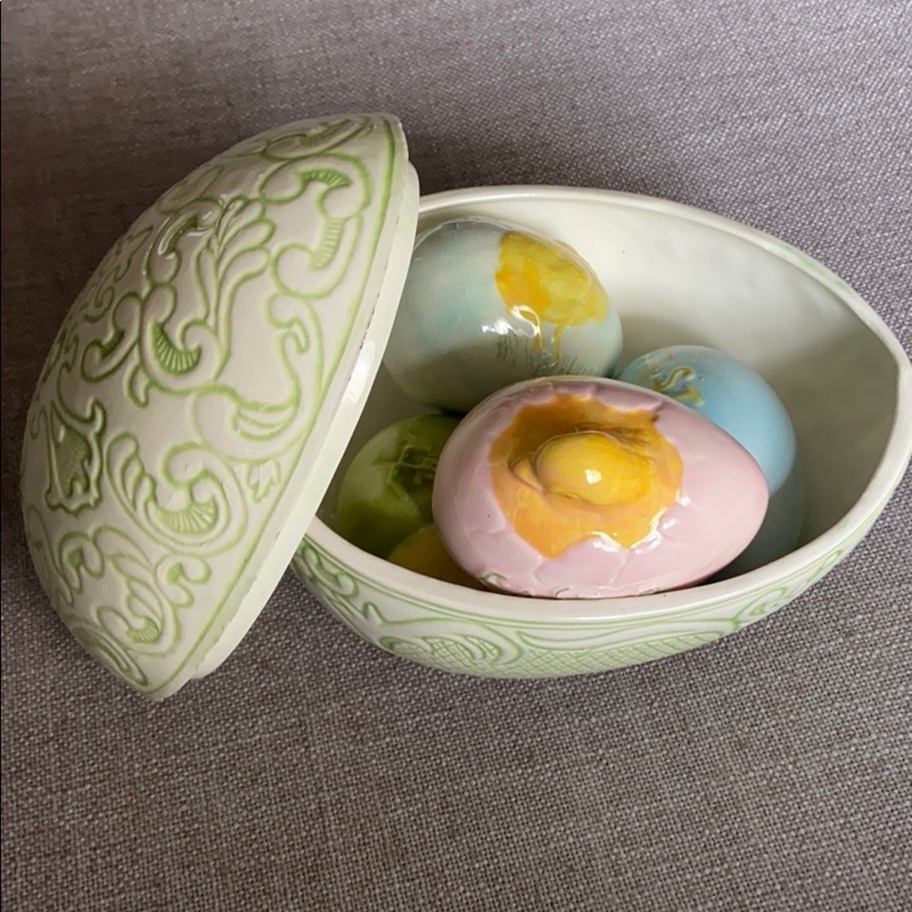 Easter ceramic eggs (vintage) handmade